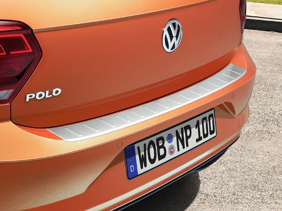 Picture of Rear Bumper Scuff Plate for Volkswagen Polo 2022+ in Stainless Steel Look