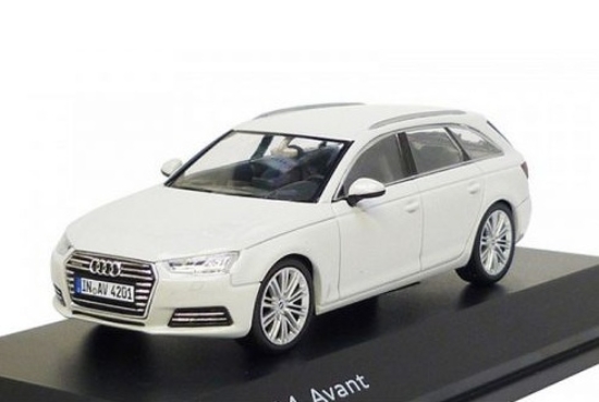Picture of Model 2019 Audi A4 Avant B9 Quattro Wagon Glacier White 1/43 Scale