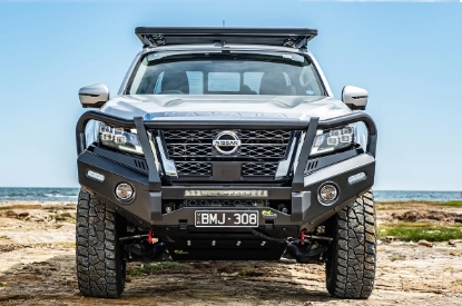 Picture of Nissan Navara 2021+ NP300 Premium Deluxe Bull Bar by IRONMAN