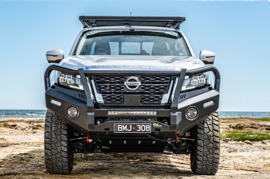 Picture of Nissan Navara 2021+ NP300 Premium Deluxe Bull Bar by IRONMAN